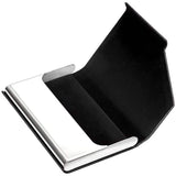Business Name Card Holder Luxury PU Leather and Stainless Steel Multi Card Case School, Office & Art Supplies - Tophatter Daily Deals