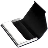 Business Name Card Holder Luxury PU Leather and Stainless Steel Multi Card Case School, Office & Art Supplies - Tophatter Daily Deals