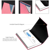 Business Name Card Holder Luxury PU Leather and Stainless Steel Multi Card Case School, Office & Art Supplies - Tophatter Daily Deals