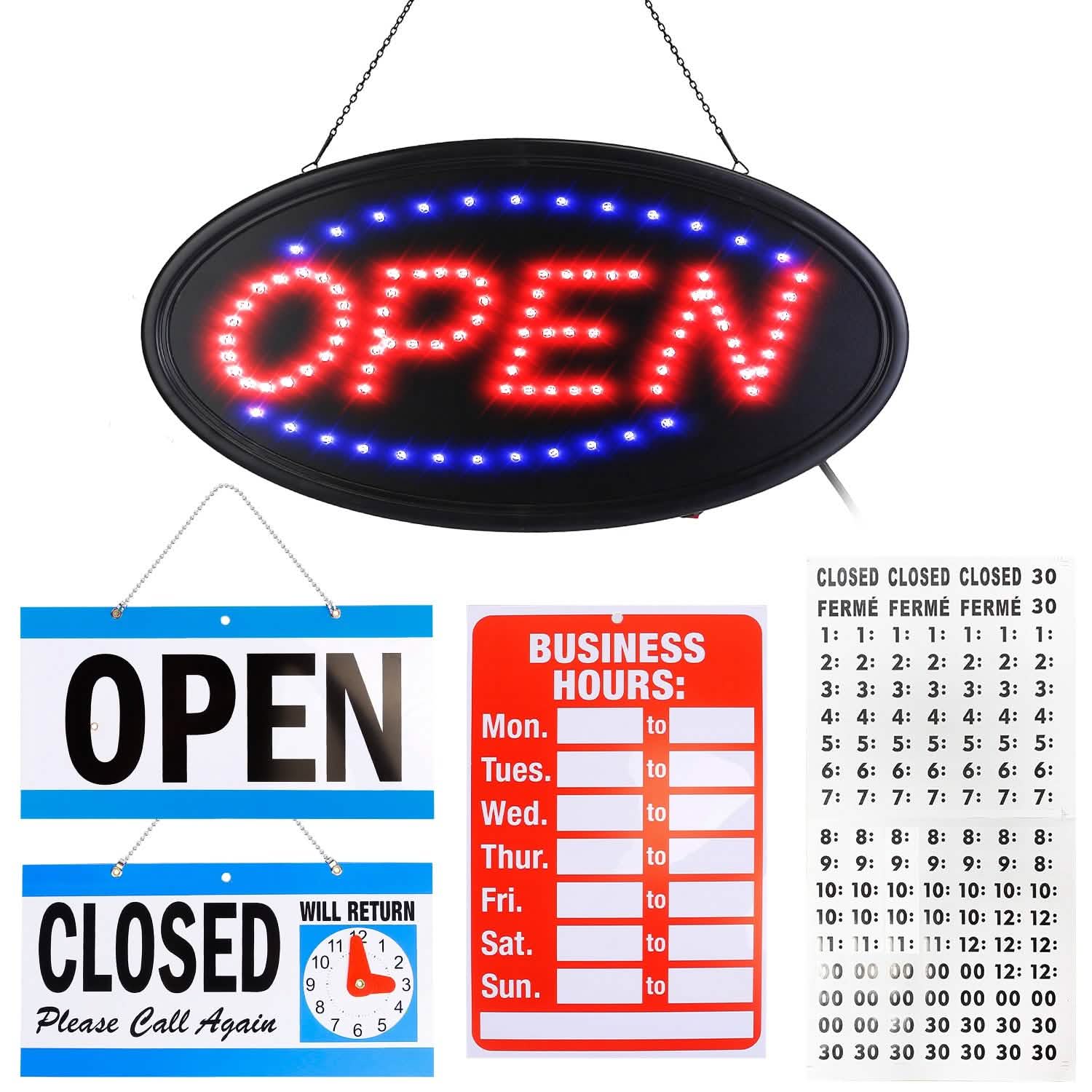 Business Neon Open Sign Advertisement Board with Steady Flashing Modes School, Office & Art Supplies - Tophatter Daily Deals