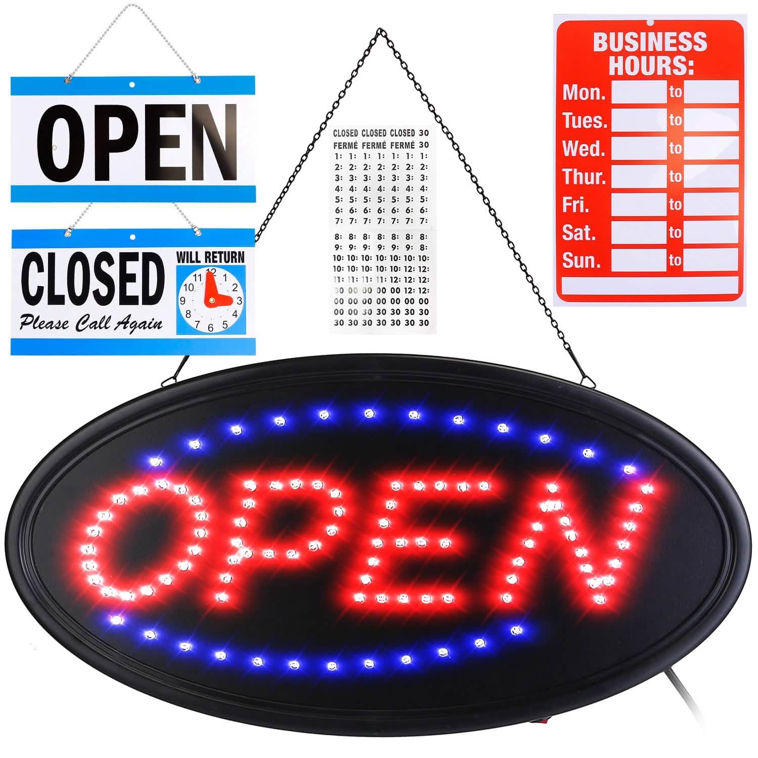 Business Neon Open Sign Advertisement Board with Steady Flashing Modes School, Office & Art Supplies - Tophatter Daily Deals
