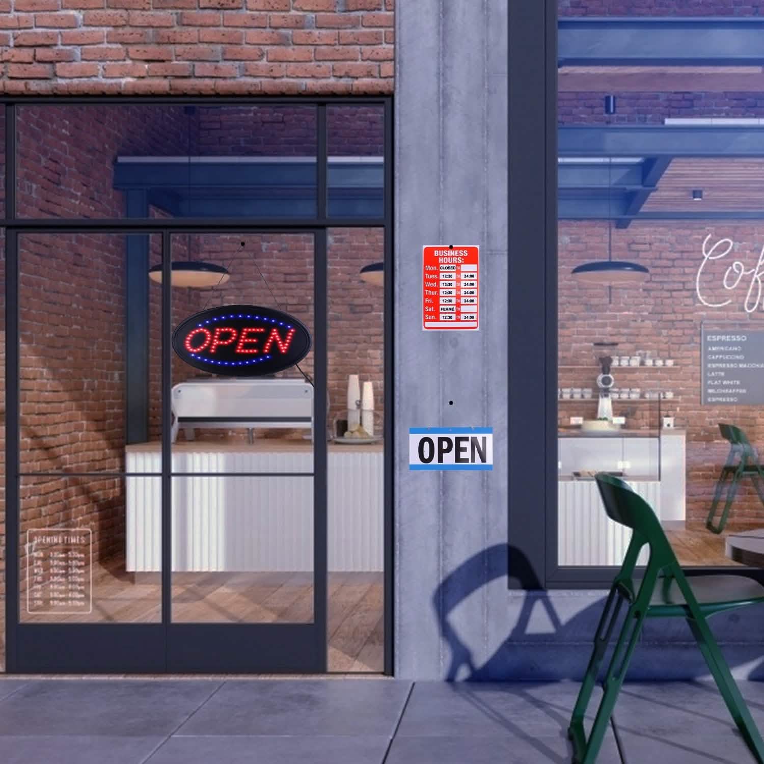 Business Neon Open Sign Advertisement Board with Steady Flashing Modes School, Office & Art Supplies - Tophatter Daily Deals