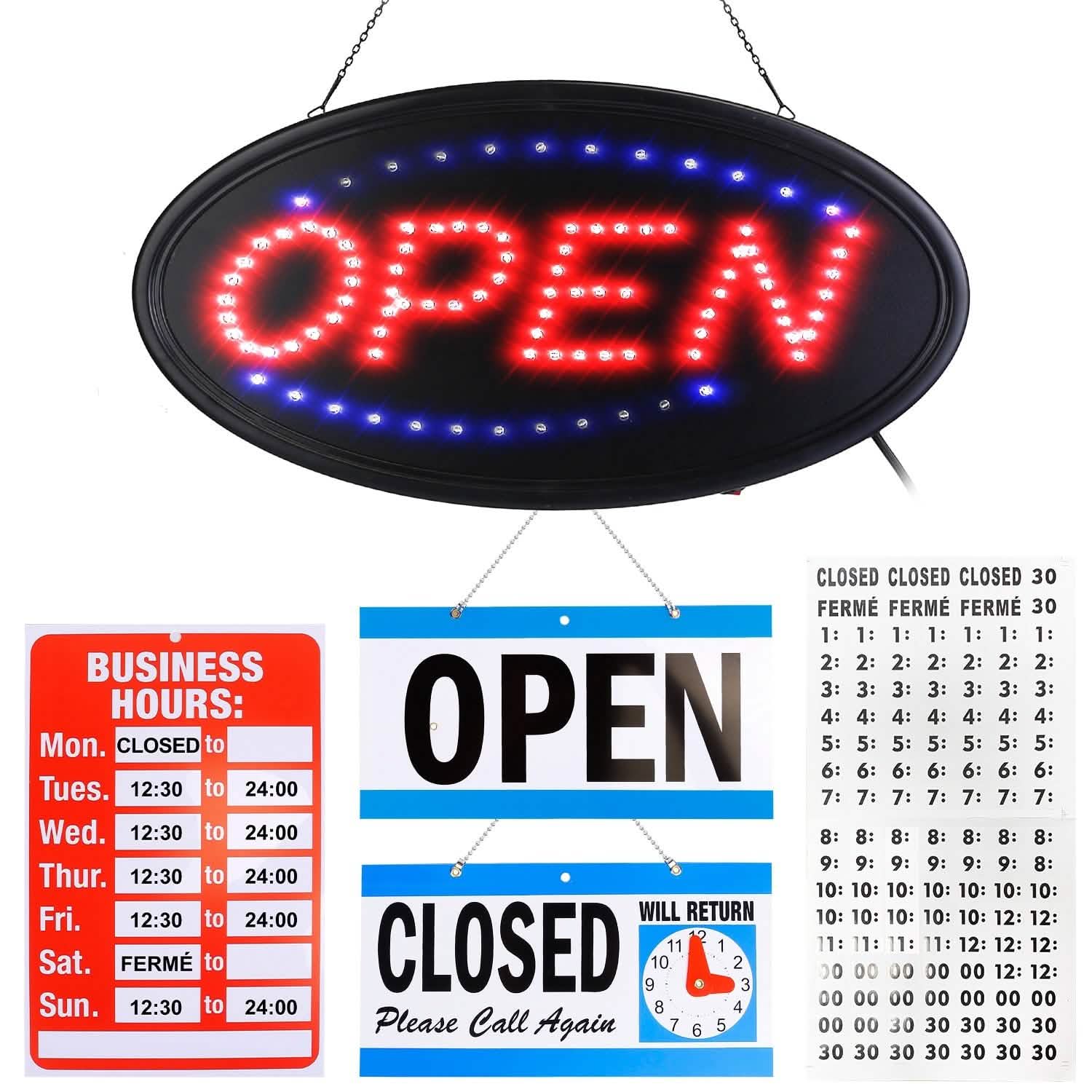 Business Neon Open Sign Advertisement Board with Steady Flashing Modes School, Office & Art Supplies - Tophatter Daily Deals