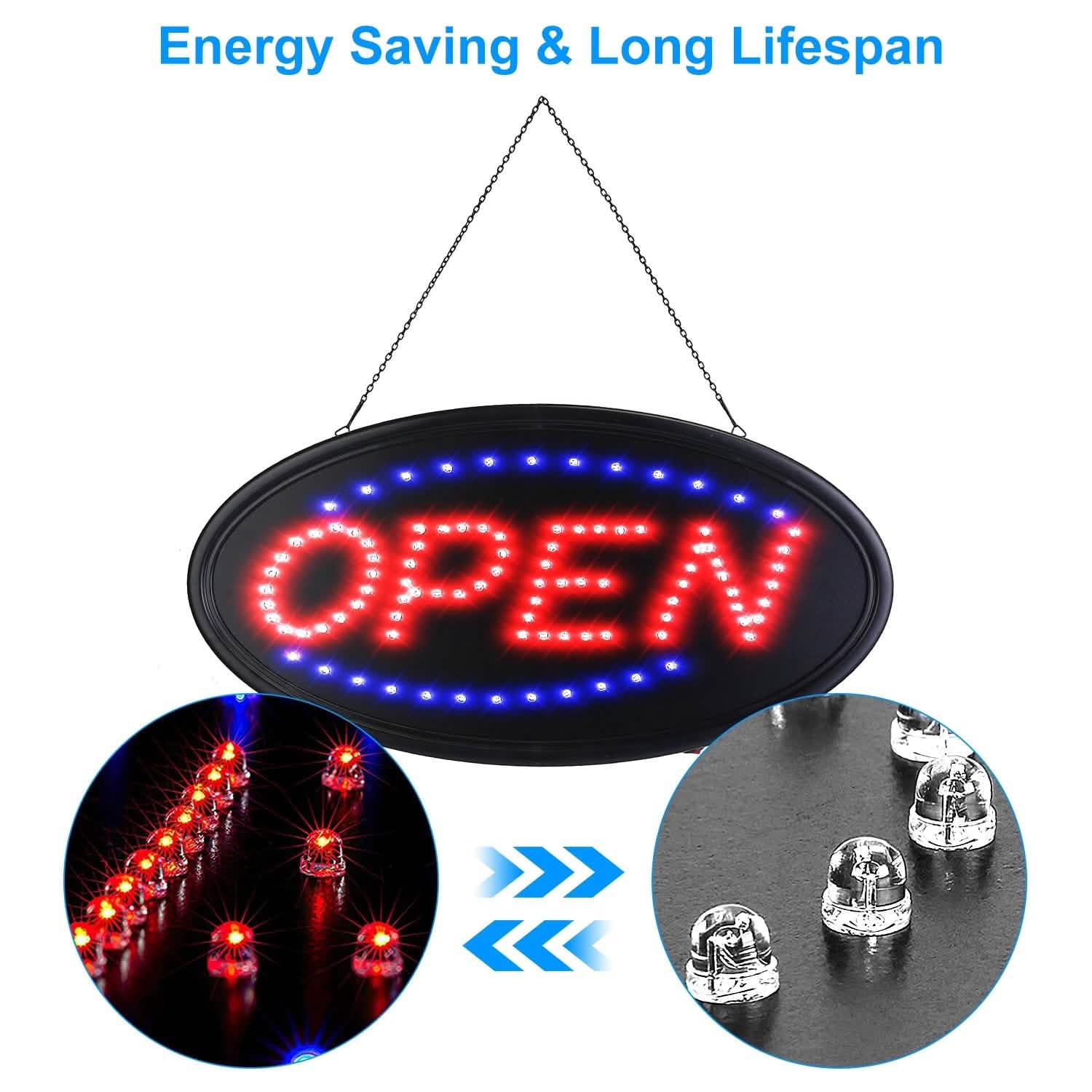 Business Neon Open Sign Advertisement Board with Steady Flashing Modes School, Office & Art Supplies - Tophatter Daily Deals