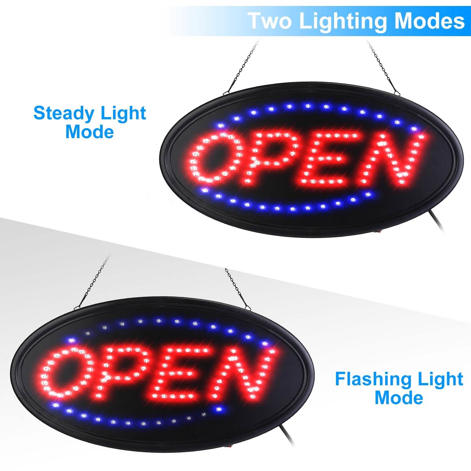 Business Neon Open Sign Advertisement Board with Steady Flashing Modes School, Office & Art Supplies - Tophatter Daily Deals
