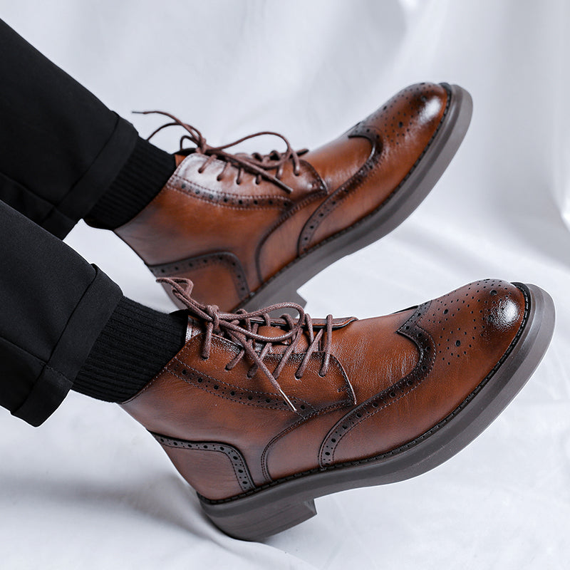 Business Top Cowhide Casual Boots Boots - Tophatter Daily Deals