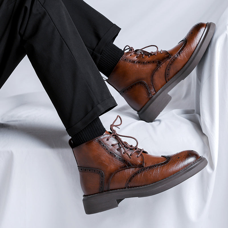 Business Top Cowhide Casual Boots Boots - Tophatter Daily Deals