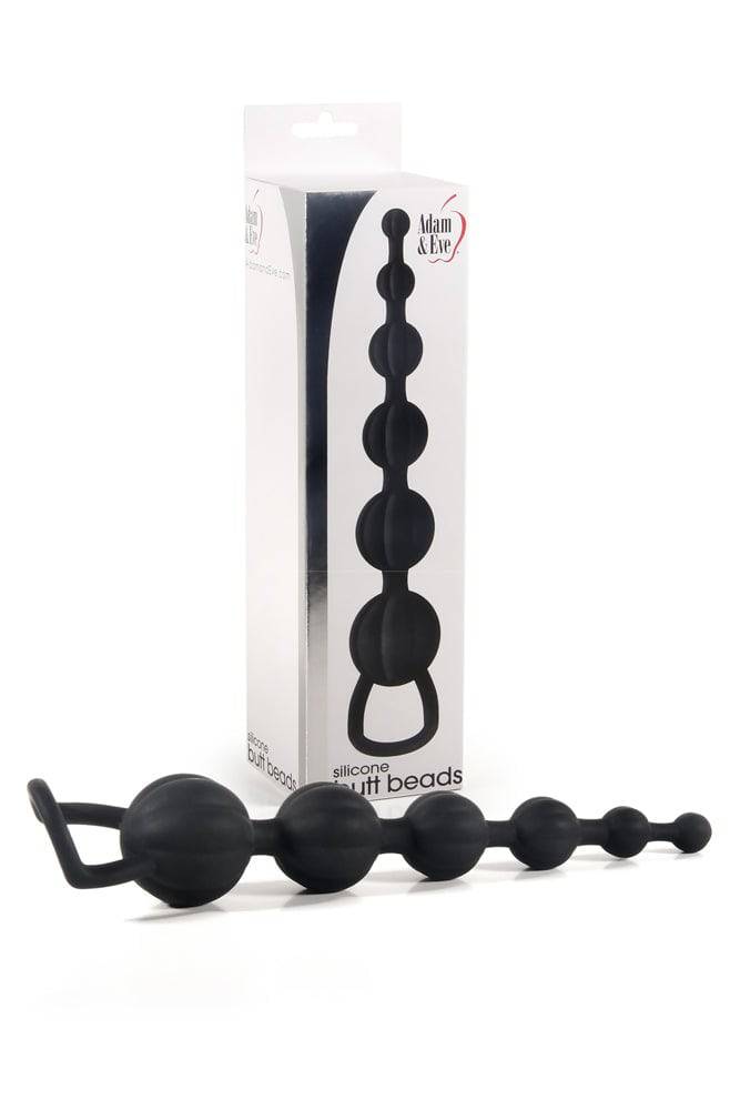Adam & Eve - Silicone Butt Beads - Black Sex Toy - Tophatter Daily Deals