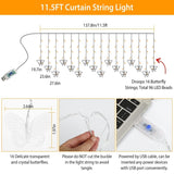 Butterfly Curtain String Lights USB Powered with 8 Modes 96 LED Remote Control LED String Lights - Tophatter Daily Deals