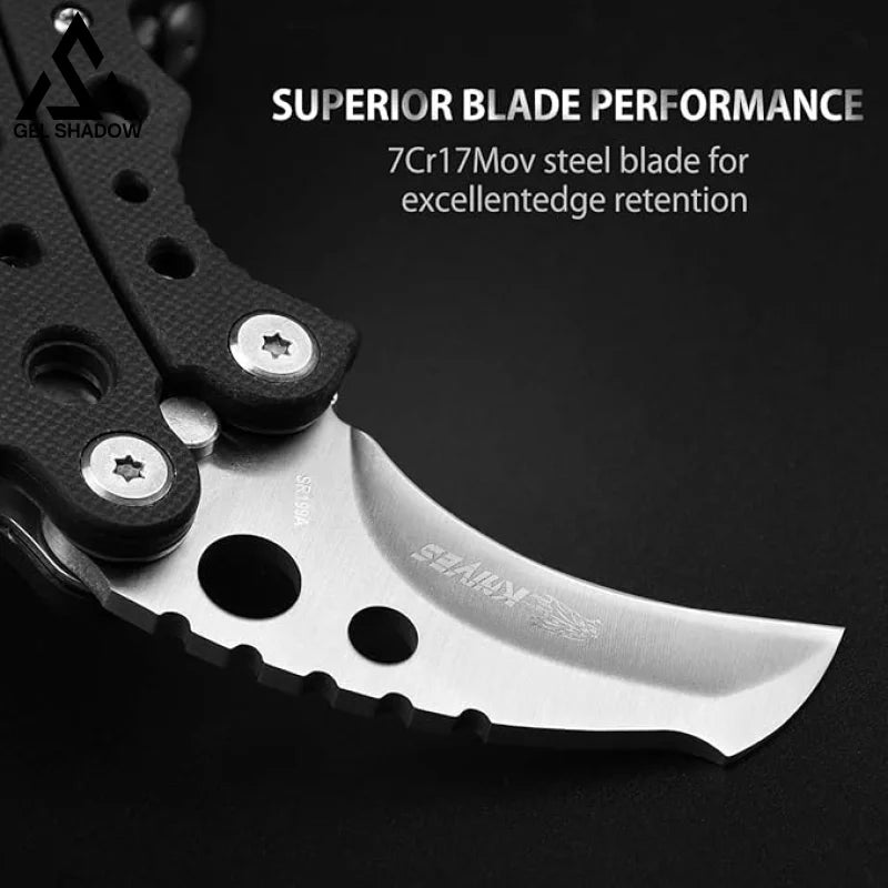 Butterfly Karambit EDC Compact knife Quick Open-GS129 Pocket Knives - Tophatter Daily Deals