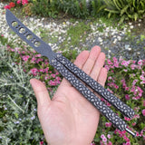 3D Skeleton Skull Relief Balisong Butterfly Knife Trainer - Tophatter Daily Deals