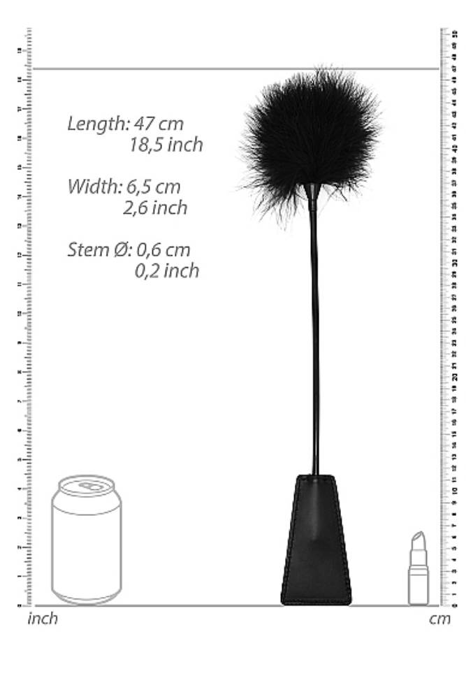 Ouch by Shots Toys - Black & White - Crop with Feather Tickler - Black BDSM - Tophatter Daily Deals