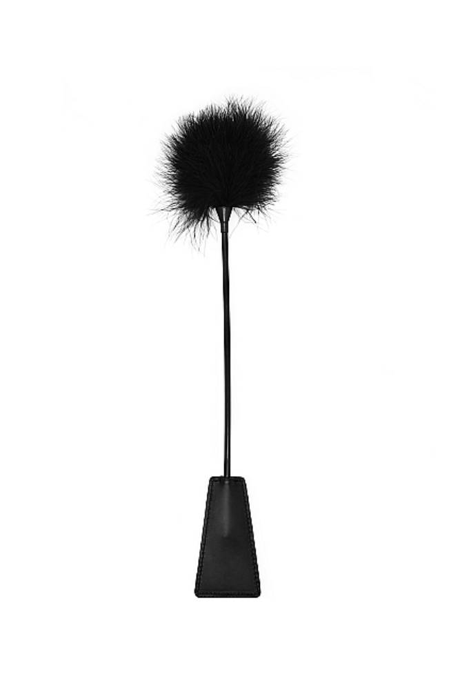 Ouch by Shots Toys - Black & White - Crop with Feather Tickler - Black BDSM - Tophatter Daily Deals
