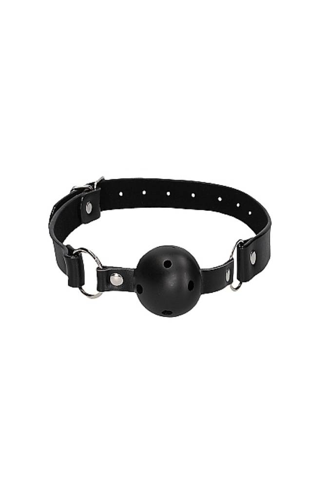 Ouch by Shots Toys - Black & White - Breathable Ball Gag with Nipple Clamps - Black BDSM - Tophatter Daily Deals