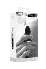 Ouch by Shots Toys - Black & White - Silicone Butt Plug with Removable Jewel - Black Sex Toy - Tophatter Daily Deals