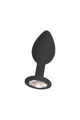 Ouch by Shots Toys - Black & White - Silicone Butt Plug with Removable Jewel - Black Sex Toy - Tophatter Daily Deals