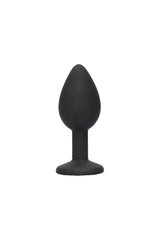 Ouch by Shots Toys - Black & White - Silicone Butt Plug with Removable Jewel - Black Sex Toy - Tophatter Daily Deals