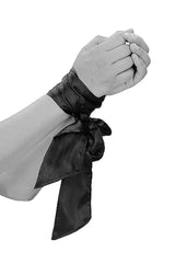 Ouch by Shots Toys - Black & White - Silky Bondage Ribbon - Black BDSM - Tophatter Daily Deals