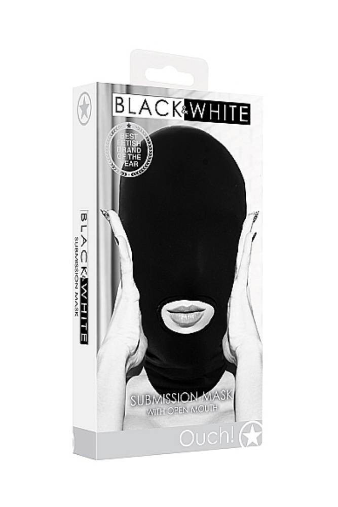 Ouch by Shots Toys - Black & White - Submission Mask - Black BDSM - Tophatter Daily Deals