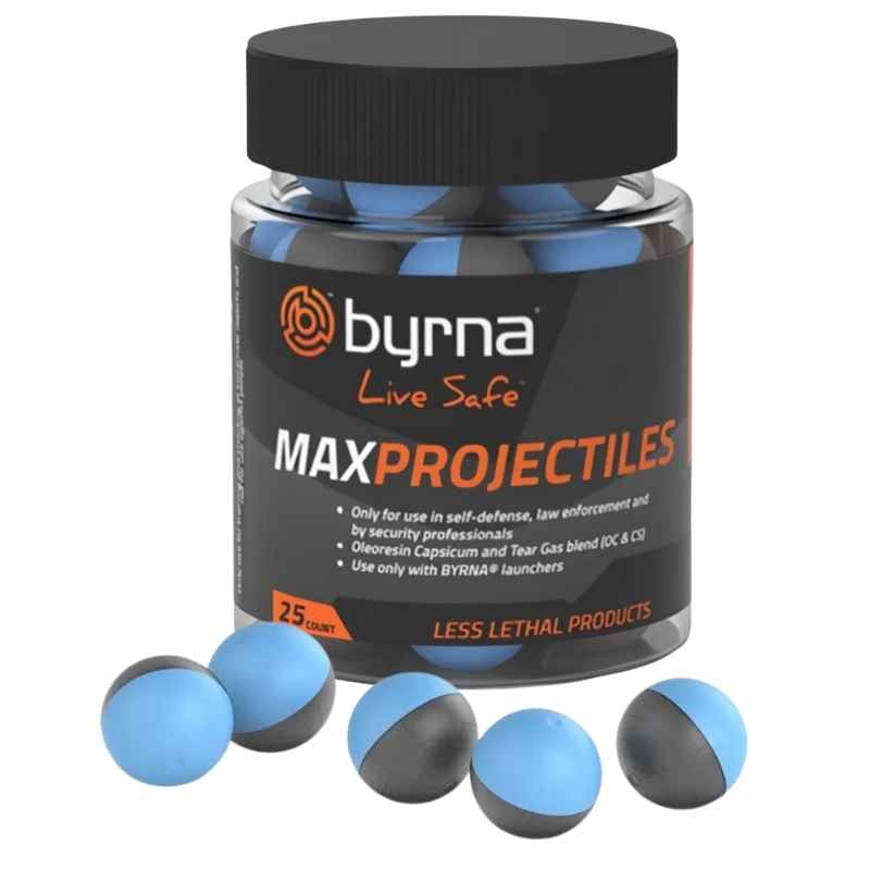 Byrna® Max OC Tear Gas Blend Projectiles 25 ROUNDS Pepper Spray - Tophatter Daily Deals