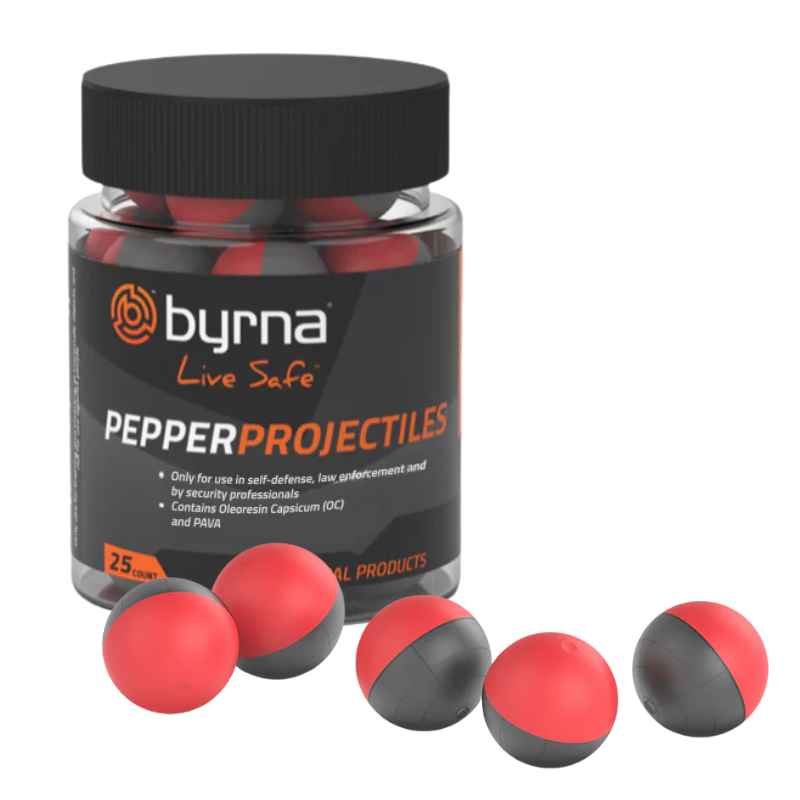 Byrna® Pepper Projectiles 25 ROUNDS Pepper Spray - Tophatter Daily Deals