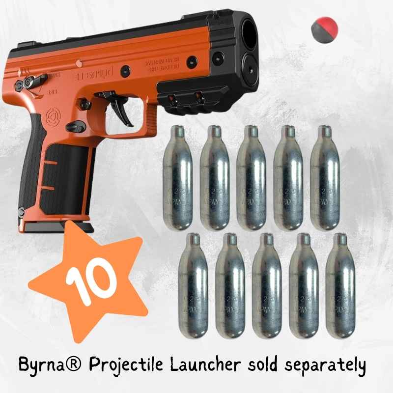 Byrna® 8g CO2 Cartridges and Oil Charge (10-Pack) Pepper Spray - Tophatter Daily Deals
