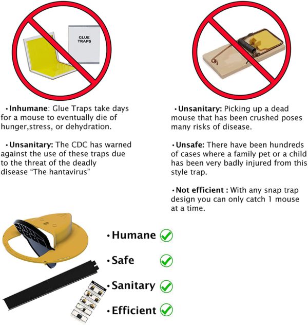 Mouse Trap Bucket Lid Non Toxic Sanitary Fall 2025 Safe - Tophatter Daily Deals