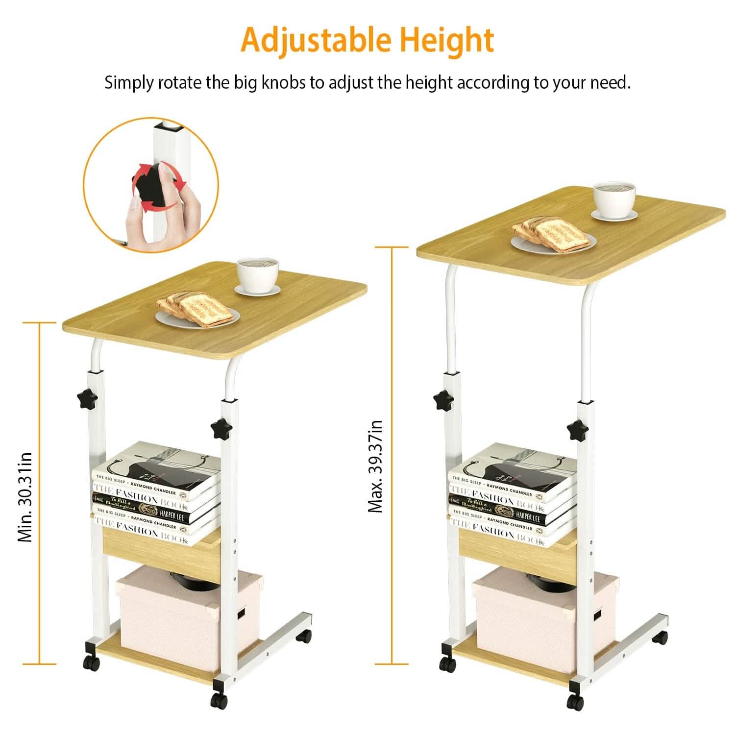 C Side Laptop Small Slim Snack Side Table Furniture & Decor - Tophatter Daily Deals