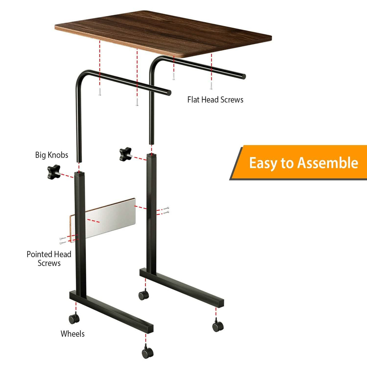 C Side Laptop Small Slim Snack Side Table Furniture & Decor - Tophatter Daily Deals