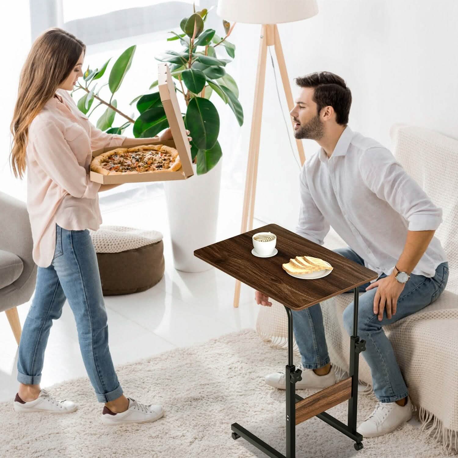 C Side Laptop Small Slim Snack Side Table Furniture & Decor - Tophatter Daily Deals
