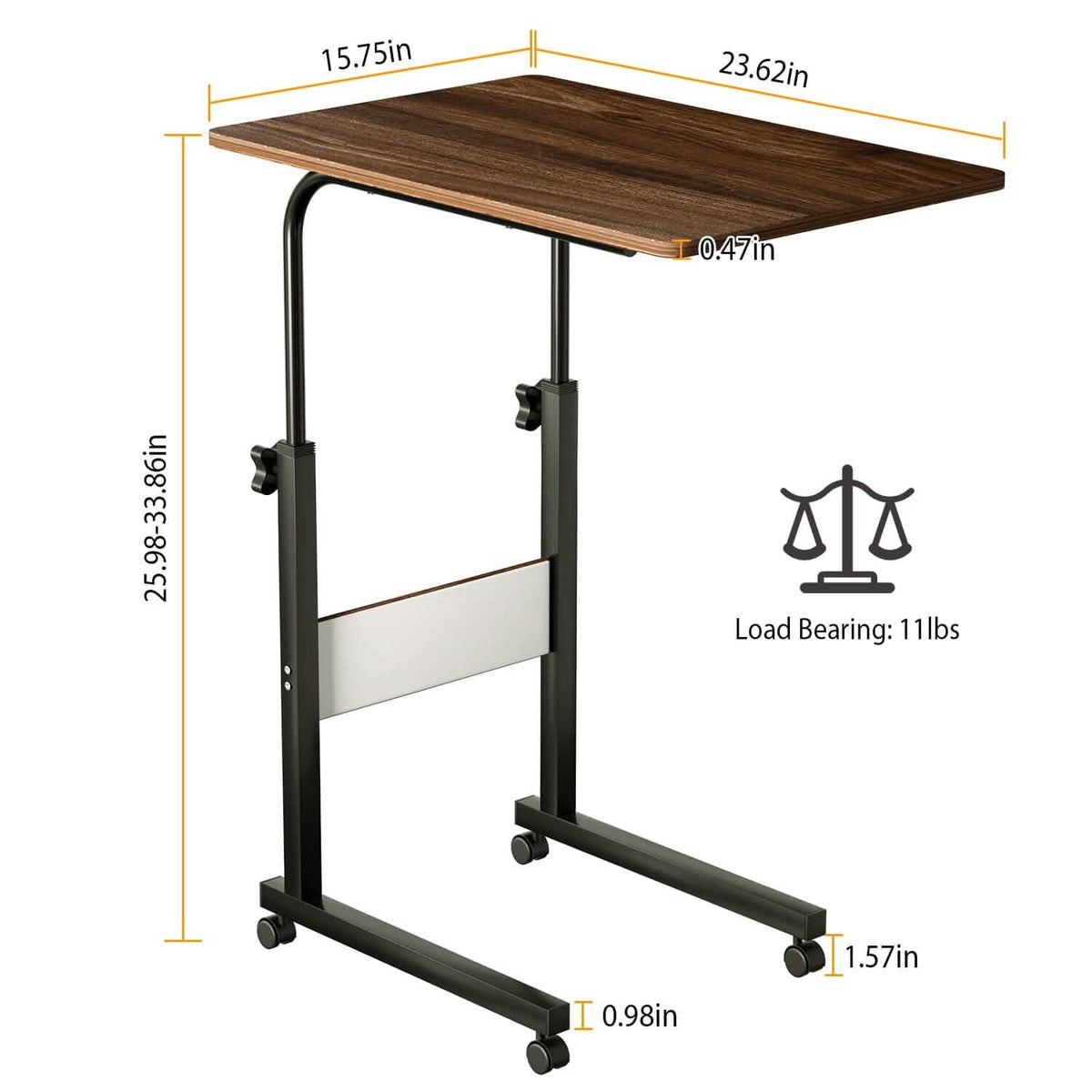 C Side Laptop Small Slim Snack Side Table Furniture & Decor - Tophatter Daily Deals