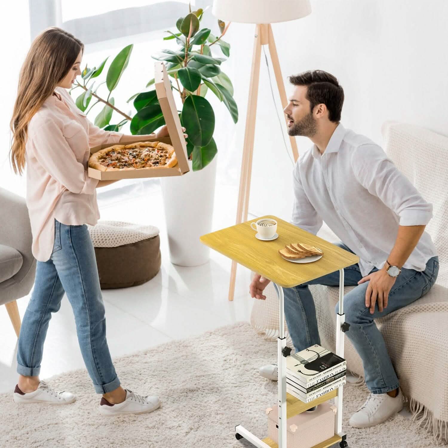 C Side Laptop Small Slim Snack Side Table Furniture & Decor - Tophatter Daily Deals
