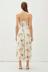 Be Cool Floral Button Down Cami Midi Dress Casual Dresses - Tophatter Daily Deals