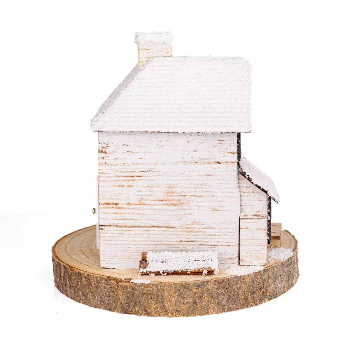 LED Wooden Christmas House | Light Up Christmas Village Ornament - 16x15cm Ornament - Tophatter Daily Deals