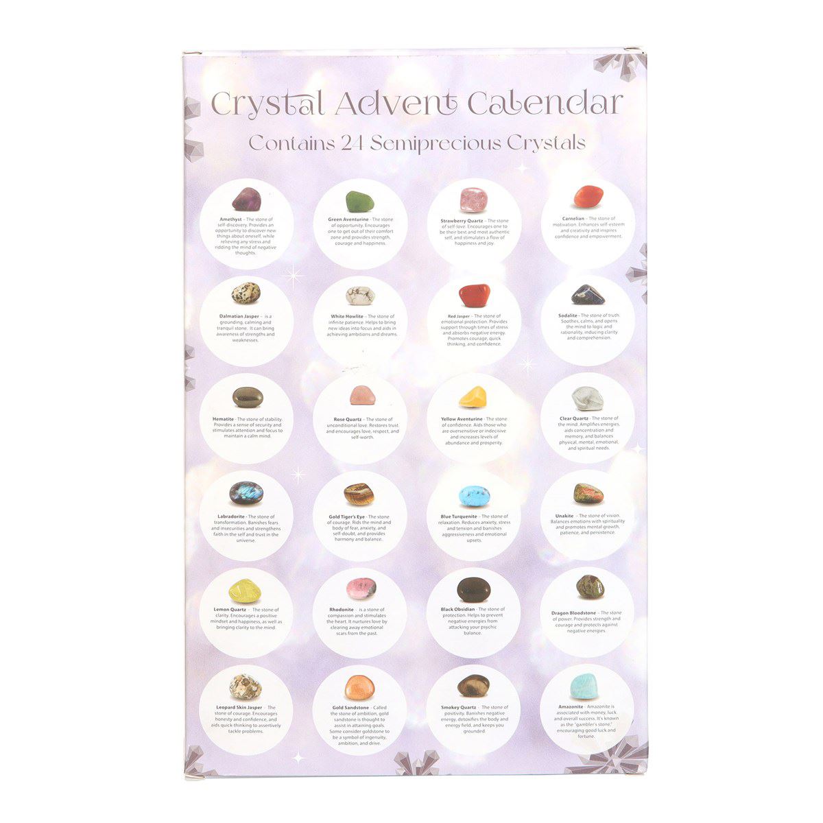 Crystal Advent Calendar with 24 Gemstones | Countdown to Christmas for Wellbeing Advent Calendar - Tophatter Daily Deals