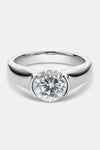 1.5 Carat Moissanite 925 Sterling Silver Ring 1 Carat - Tophatter Daily Deals