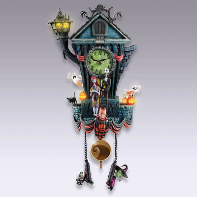 Staring Clock Resin Pendant Ornament Gothic Halloween 3D Changing Face Moving Picture Frame - Tophatter Daily Deals