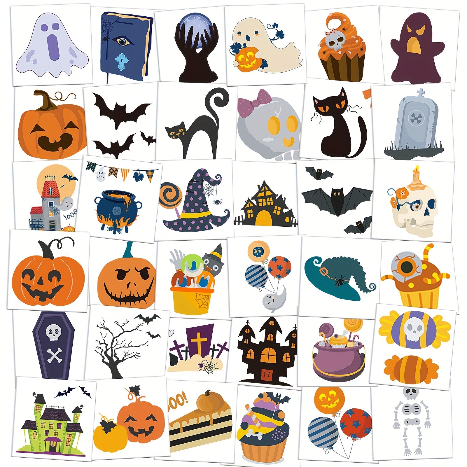 Halloween Temporary Tattoo Sheets Party Stickers (408pcs) Halloween - Tophatter Daily Deals