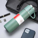 Business Gift Set Company Gift Event Stainless Steel Vacuum Flask Green 500ML 0 - Tophatter Daily Deals