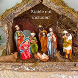 Traditional Nativity Set With 9 Detailed Figurines Nativity Set - Tophatter Daily Deals