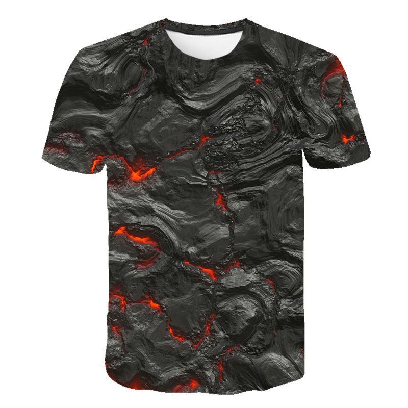 3D Digital Printing Burning Flame 3DT Shirt B 0 - Tophatter Daily Deals