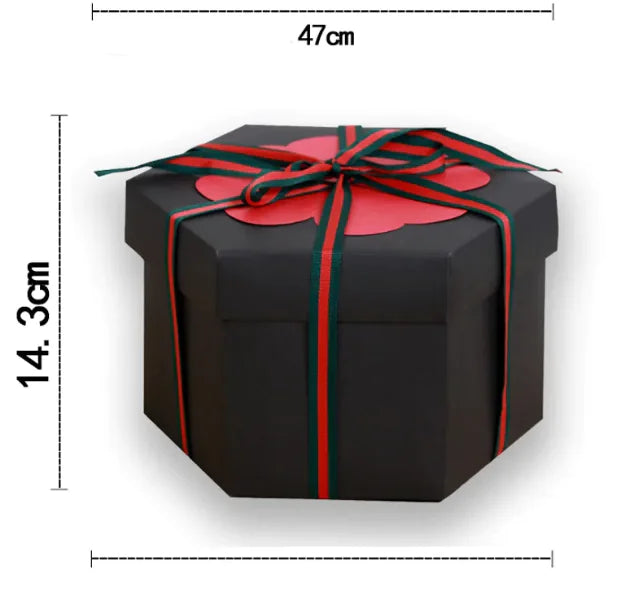 Hexagon Multi-Layer DIY Surprise Photo Album Box - Tophatter Daily Deals