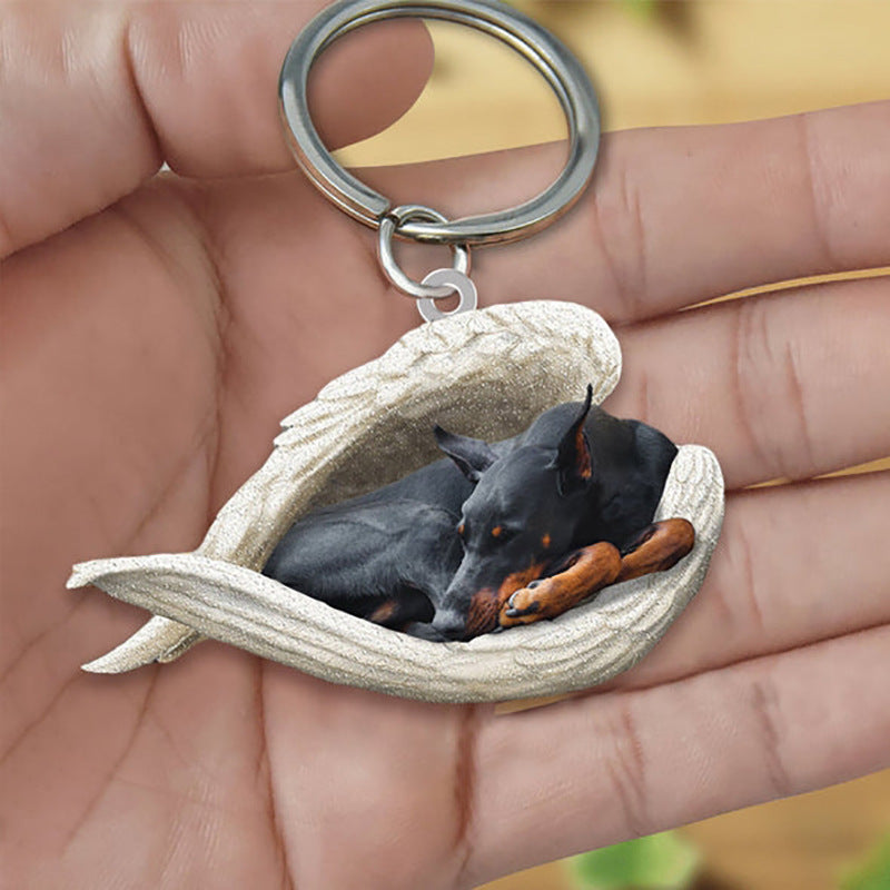 Acrylic Creative Cute Dog Animal Keychain 7 - Tophatter Daily Deals