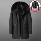 Warm Classic Men's Down Jacket - Mid Length Polyester Black 3D Changing Face Moving Picture Frame - Tophatter Daily Deals