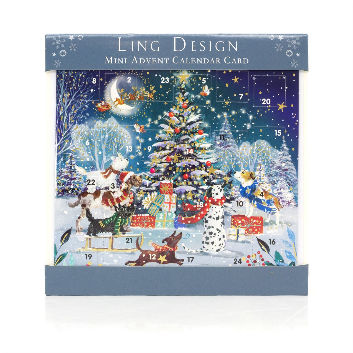 Around the Tree Christmas Advent Calendar Greetings Card | Door Advent Calendar Advent Calendar - Tophatter Daily Deals