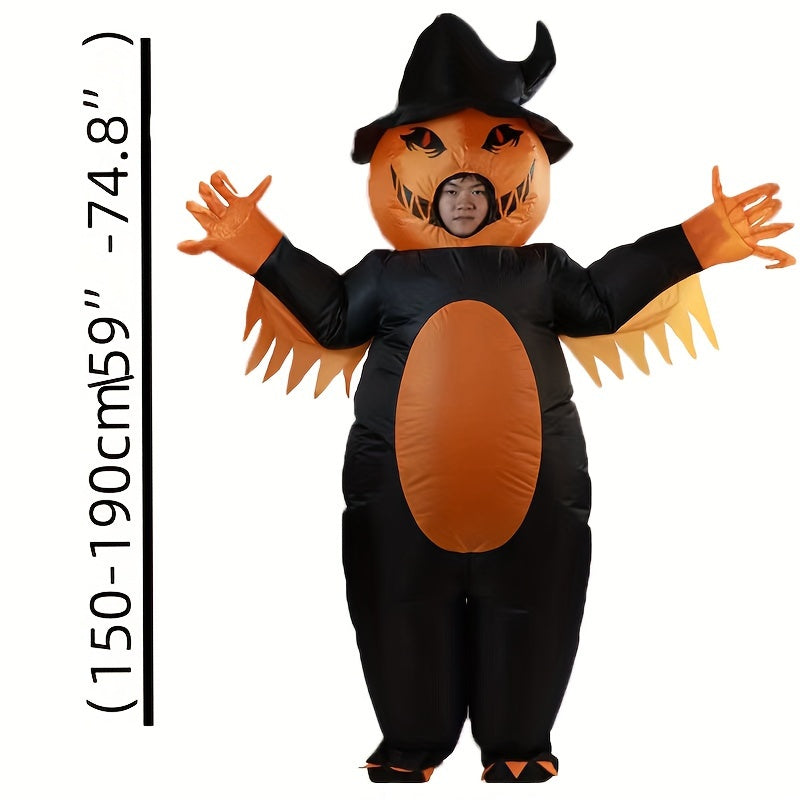 Halloween Pumpkin Inflatable Costume Full-Face Design Halloween - Tophatter Daily Deals