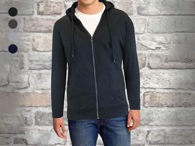 Men's Fleece-Lined Zip Sweater Hoodie Men's Outerwear - Tophatter Daily Deals