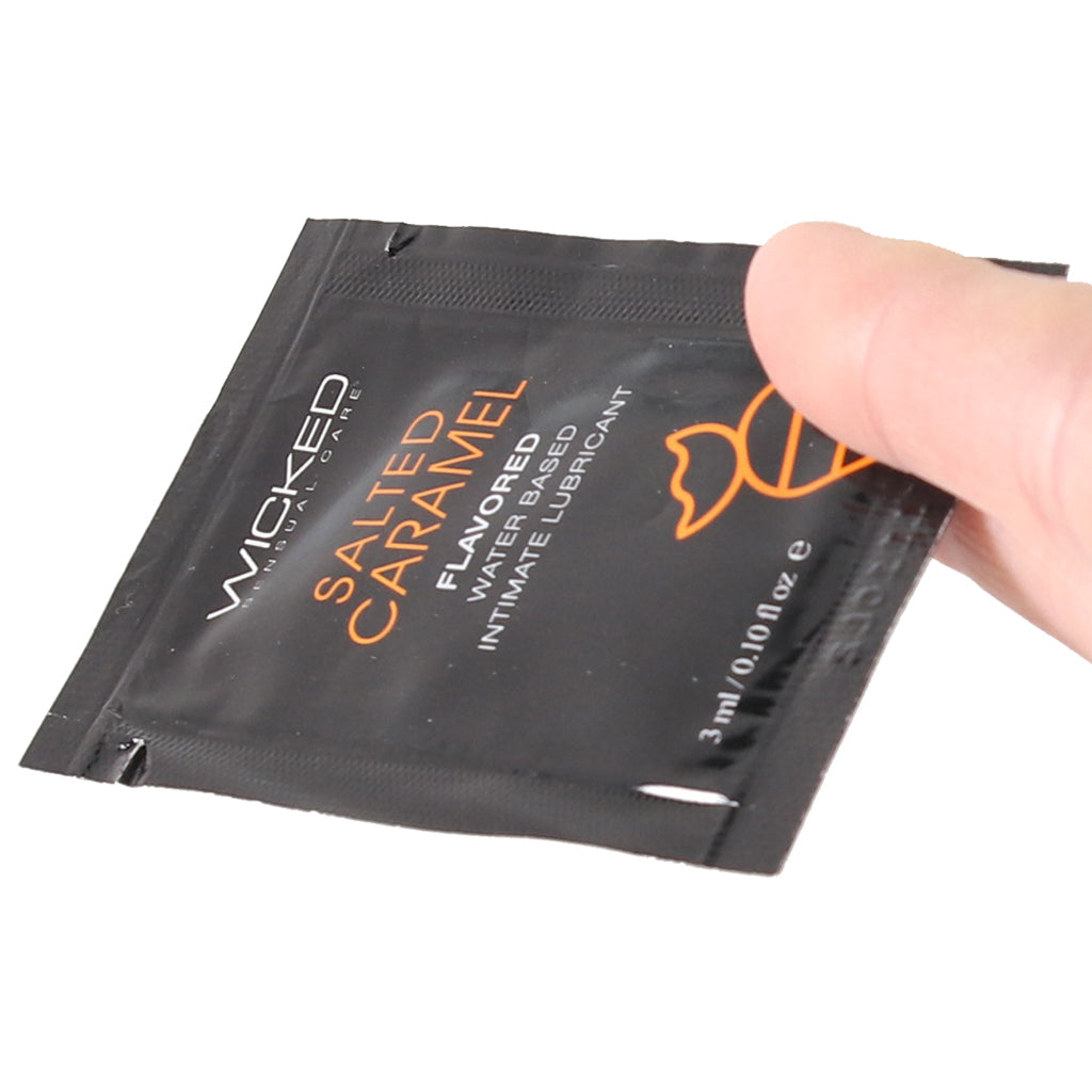 Aqua Flavored Lube .10oz/3ml in Salted Caramel - Tophatter's Adult Products Lubes and Lotions > Flavored Sex Lubes - Tophatter Daily Deals