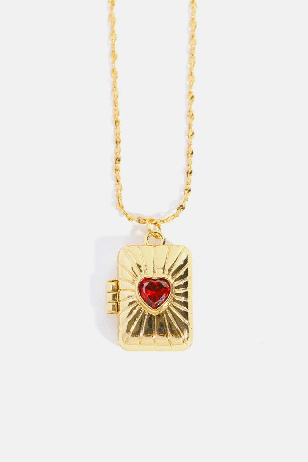 Heart Zircon Box Pendant Copper Necklace Necklaces - Tophatter Daily Deals