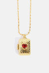 Heart Zircon Box Pendant Copper Necklace Necklaces - Tophatter Daily Deals